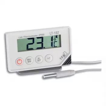 Elektronisches Innenthermometer TFA-Dostmann 30.1034 — digital, -40–70°C, Genauigkeit 0,5°C, Batterie CR2032, weiß