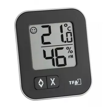 Hygrometer TFA-Dostmann MOXX Haarspannungs-Hygrometer Schwarz
