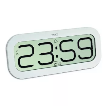 Digitaluhr TFA-Dostmann 60.4514 Oval Weiß LCD 321mm