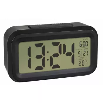Quarz-Wecker TFA-Dostmann 60.2018.01 Schwarz LED-Anzeige