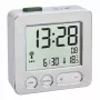 Digitaler Wecker TFA 60.2545.54 — rechteckig, silbernes LCD, blaue Hintergrundbeleuchtung, Batterie (AAA)