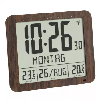 Digitaler Wecker TFA-Dostmann 60.4518.08 Holz LCD 433 MHz