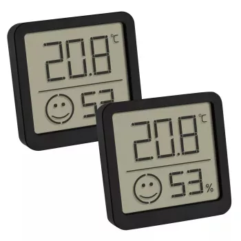 Elektronisches Umgebungsthermometer TFA-Dostmann 30.5053.01.02 Innenbereich Schwarz
