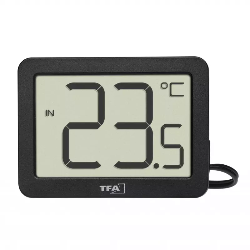 Elektronisches Umgebungsthermometer TFA-Dostmann 30.1066.01 Innen/Außen Schwarz