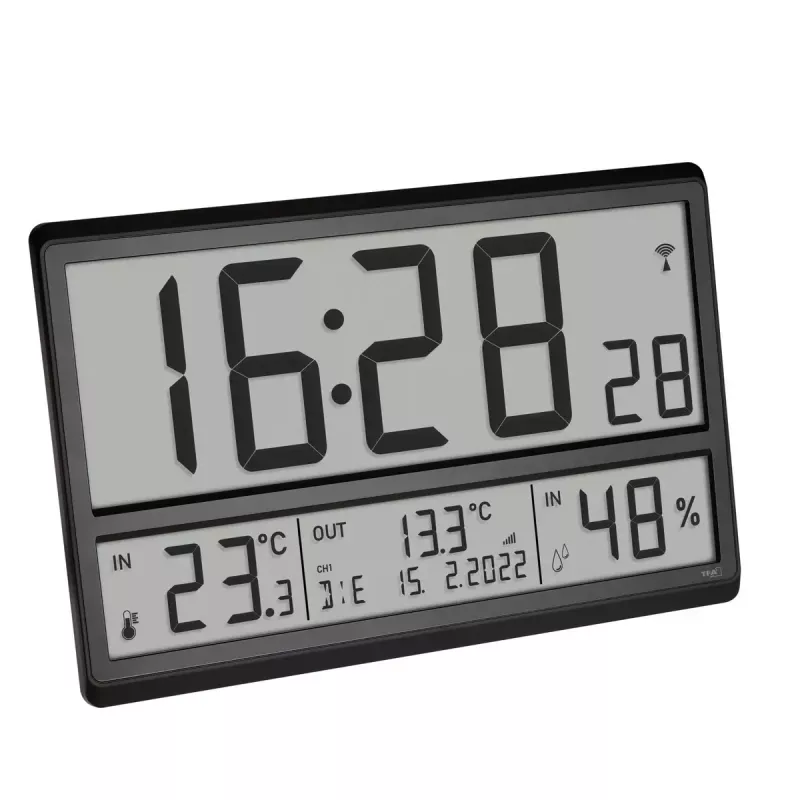 Digitaler Wecker TFA-Dostmann 60.4523.01 Schwarz LCD