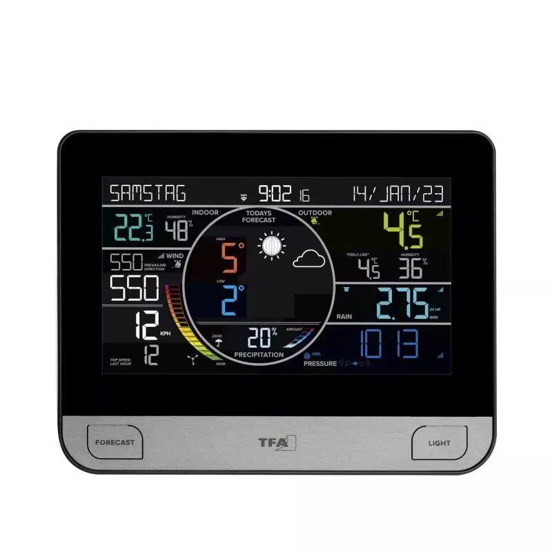 TFA-Dostmann View Pro schwarz DC/Batterie Wi-Fi Anemometer Thermometer Hygrometer Barometer