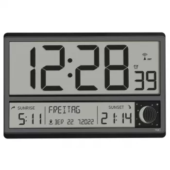 Digitaler Wecker TFA-Dostmann 60.4524.01 Schwarz LCD batteriebetrieben