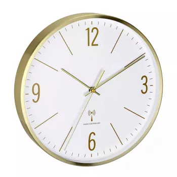 Analog-Uhr TFA-Dostmann 60.3534.53 Rund Gold Batterie AA 1,5 V