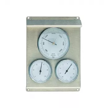 Digitale Wetterstation TFA-Dostmann 20.2010.60 – Außenbarometer, Hygrometer, Thermometer, metallic, 160×70×220 mm