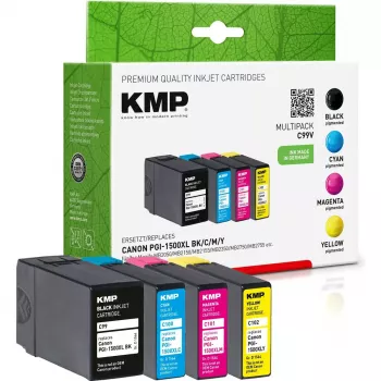 Cartridge KMP C99V Multipack BK/C/M/Y kompatibel mit Canon PGI-1500 XL