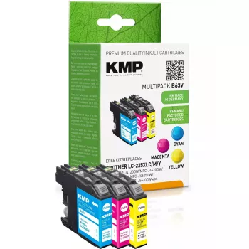 Cartridge KMP Brother LC-225XL C/M/Y Multip. 3x1200S