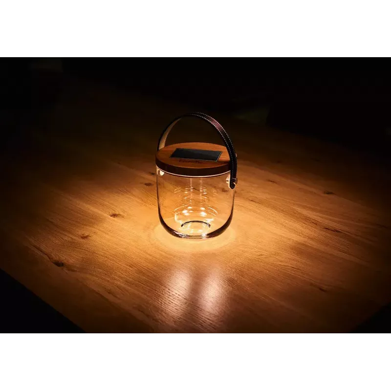 Tischleuchte Krinner LUMIX Deco Glass Basic LED Transparent Bambus Glas
