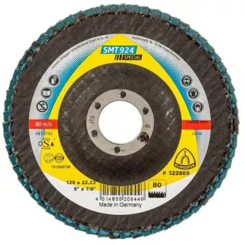 Schleiflamellenscheibe KLINGSPOR SMT 924 125x22,23 mm Körnung 80