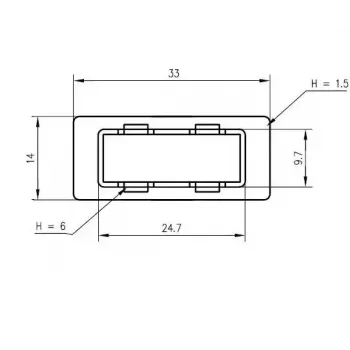 Abdeckung für SC-Duplex-Adapter Telegärtner B00012A0011 Schwarz
