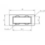 Abdeckung für SC-Duplex-Adapter Telegärtner B00012A0011 Schwarz