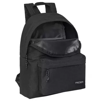 Rucksack PEDEA Style für Geräte bis 33,8 cm (13,3 Zoll), Schwarz, 1 Fronttasche, Tragegriff, Schultergurt