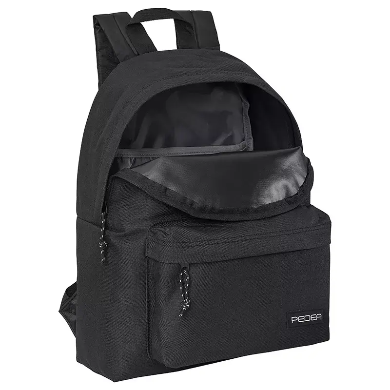Rucksack PEDEA Style für Geräte bis 33,8 cm (13,3 Zoll), Schwarz, 1 Fronttasche, Tragegriff, Schultergurt
