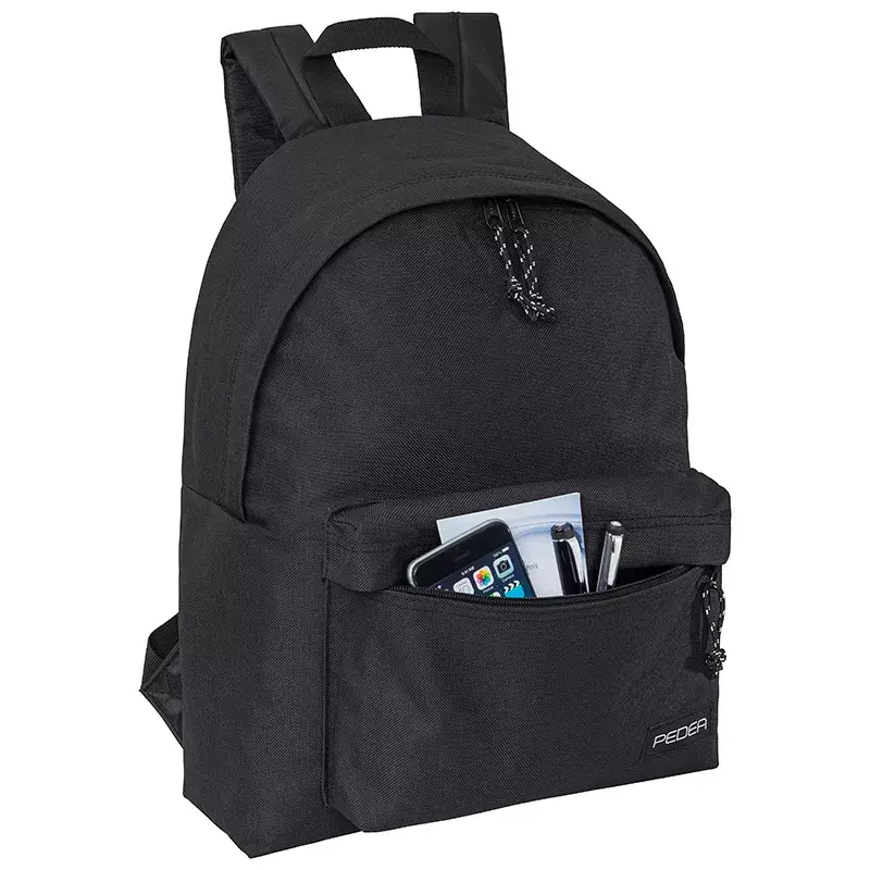 Rucksack PEDEA Style für Geräte bis 33,8 cm (13,3 Zoll), Schwarz, 1 Fronttasche, Tragegriff, Schultergurt