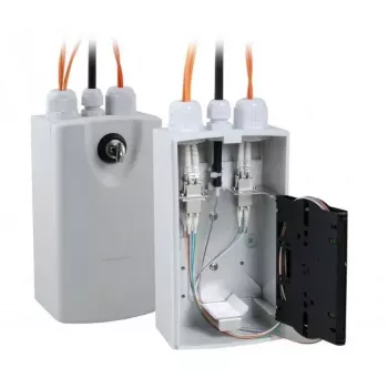Glasfaser-Adapter EFB Elektronik LOGON LFH015 LC/SC, grau, Kunststoffgehäuse, 103×93×185 mm