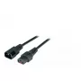 Stromkabel EFB Elektronik EK601SW.1 Schwarz 1 m C14 C13