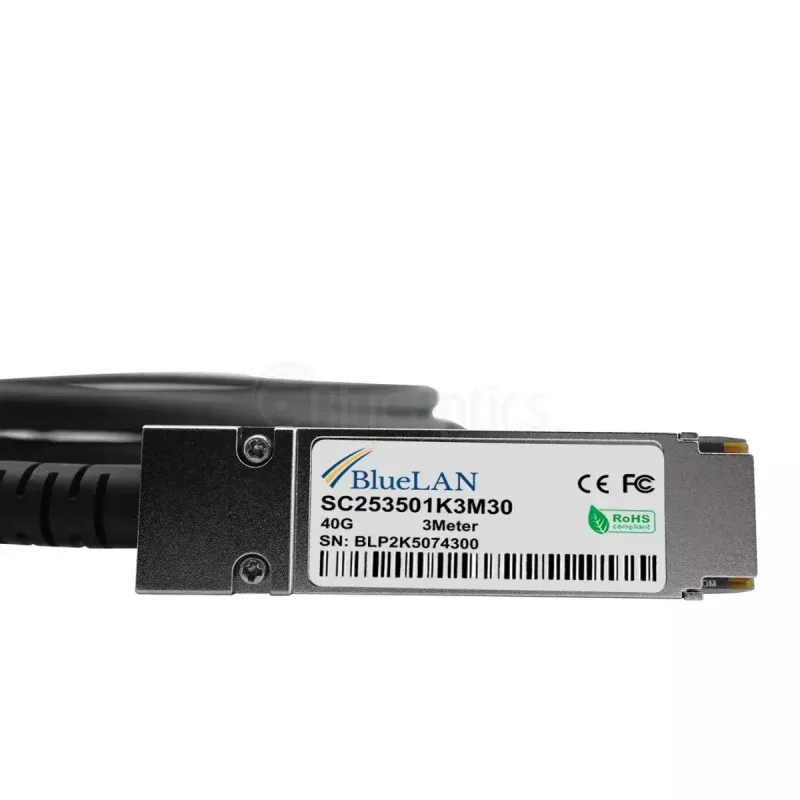 Netzwerkkabel BlueOptics ET7402-25DAC-2M-BL QSFP28 4xSFP28 InfiniBand 2m Schwarz