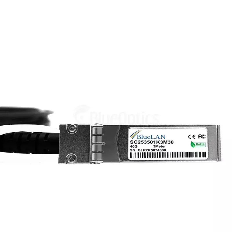 Netzwerkkabel BlueOptics DAC-Q28-4S28-25G-2M-BL QSFP28 4xSFP28 InfiniBand 2m Schwarz
