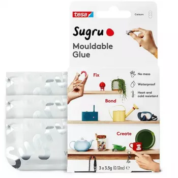 Klebespachtel Tesa Sugru Allzweck, 3 Stück, weiß