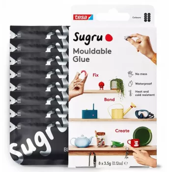 Formbare Klebemasse Tesa 41286-00000-01 schwarz – Packung mit 8 Stück