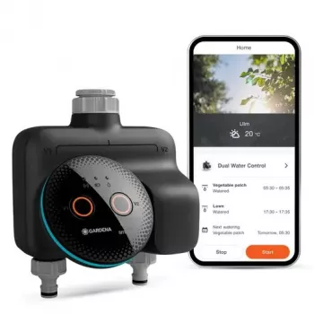 GARDENA smart home Wassersteuerung Wireless 19034-20 — Bluetooth, batteriebetrieben (AA), schwarz