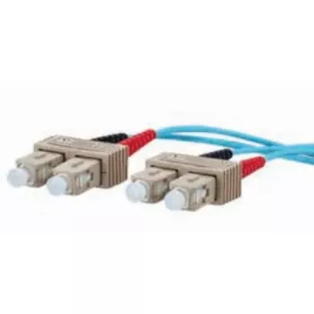 Glasfaserkabel METZ CONNECT 151J1EOEO10E 2x SC OM3 1 m Aqua