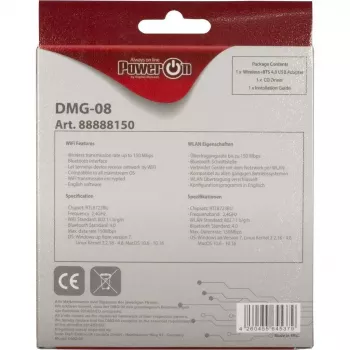 Wireless Adapter Inter-Tech DMG-08 WLAN Bluetooth 150 Mbit/s