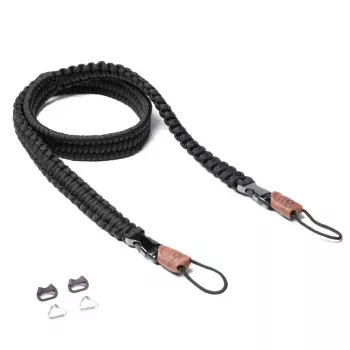 Kameragurt JetWorld The Traveler (C-Rope) — Nylon, schwarz, maximale Länge 100 cm