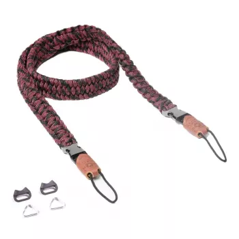 Kameragurt Genius C-Rope Traveler für Digitalkameras, Nylon, schwarz/rot, max. Länge 100 cm