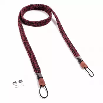 Kameragurt Genius C-Rope Traveler für Digitalkamera, Nylon, 140 cm, Schwarz/Rot