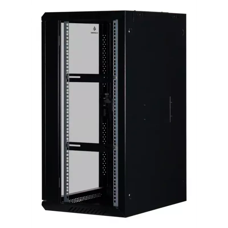 Wandmontierter Schrank Rockstable RS19-6418 18U 19 Zoll Sicherheitsglas