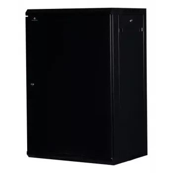 Rockstable 18U 19 Zoll Wandmontage-Rack Schwarz RS19-6418S