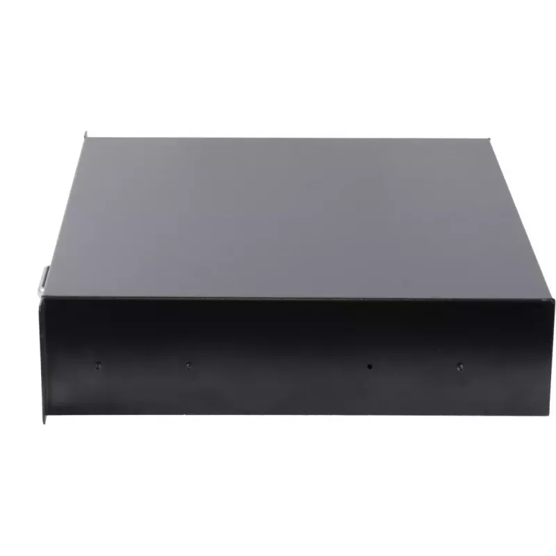Schubladeneinheit Rockstable 2 HE 19 Zoll Abschließbare Schublade Stahl Schwarz