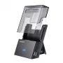 Dockingstation GrauGear G-3502-AC für 2,5 Zoll/3,5 Zoll SATA HDD/SSD, USB 3.2 Gen 1 Typ-B, 6 Gbit/s, 12 V/1,5 A, schwarz/transparent