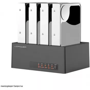 HDD-Dockingstation LC-Power LC-DOCK-U3-4B-V2 mit USB 3.0 und Multi-Bay-Unterstützung