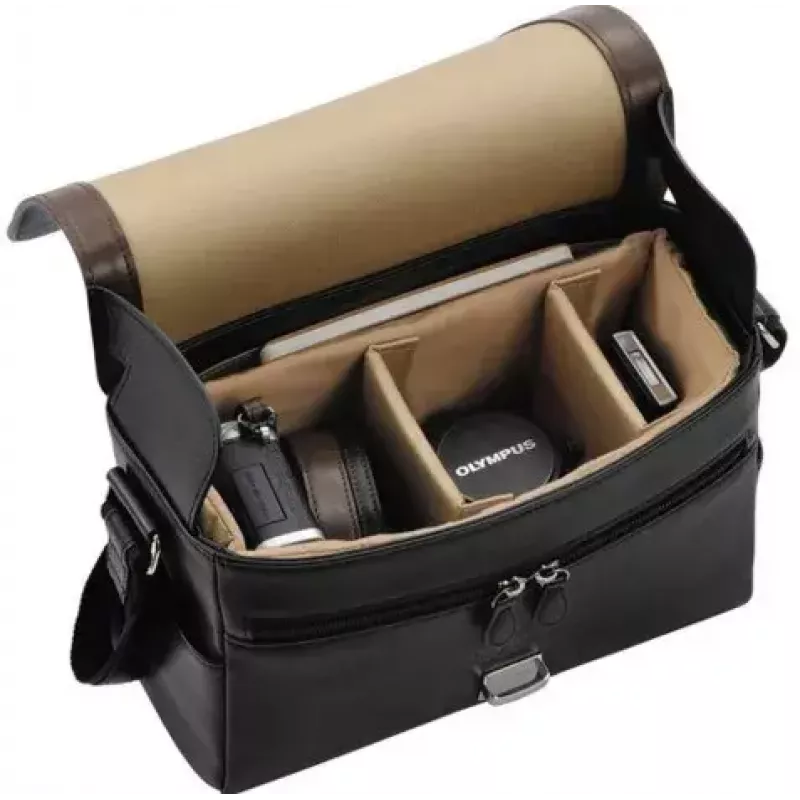Schultertasche für Olympus-Kameras CBG-11 PR von OLYMPUS — Schwarz und Braun, Modell V613014NW000