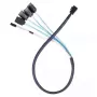 SILVERSTONE SAS-auf-4×SATA-Kabel CPS05-RE 0,6 m SFF-8643 auf 4×7-pol. SATA