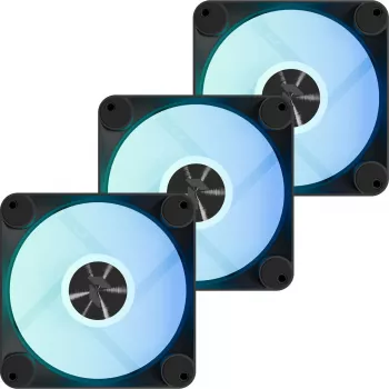 Gehäuselüfter APNX FP1-R 120 mm, schwarz, umgekehrter Luftstrom, 3er-Pack
