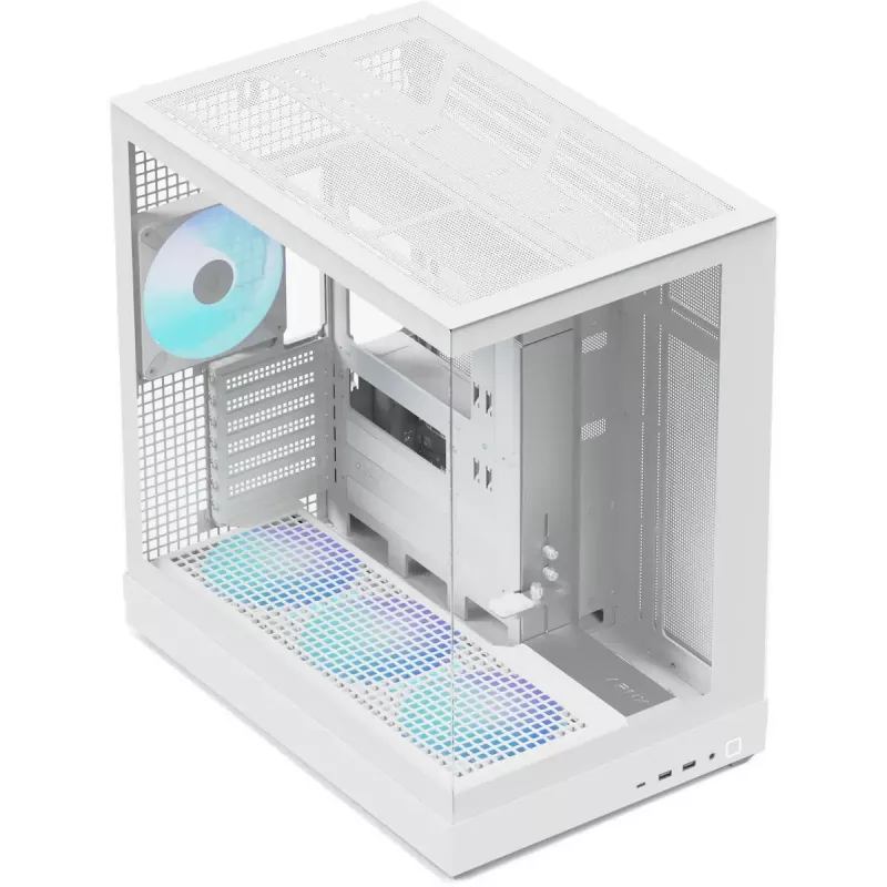 Tower-PC-Gehäuse APNX V2-F-WT-v1, weiß, mit drei Tempered-Glass-Panels