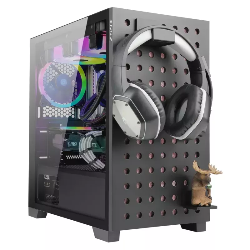 PC-Gehäuse Azza Elise Tower Schwarz, Tower, Schwarz