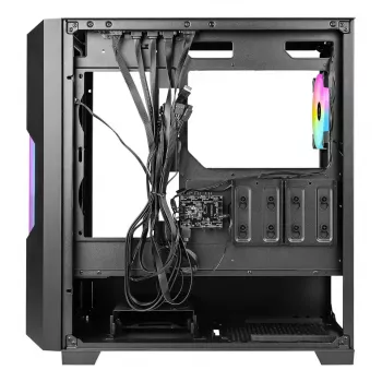 PC-Gehäuse AZZA Guardian Glass Midi Tower – Schwarz, ATX/Micro‑ATX/ITX/EATX, unterstützt 3,5 Zoll×2 / 2,5 Zoll×4, vordere 120/140 mm Lüfter