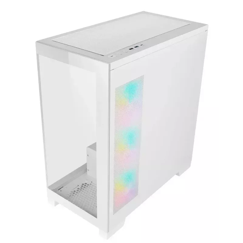 PC Midi Tower AZZA Cove (CSAZ-570W) – Schwarz, ATX/Micro-ITX/ITX, 3x120mm Seitenlüfter, 1x120mm Rücklüfter, unterstützt 2,5-Zoll- und 3,5-Zoll-Laufwerke