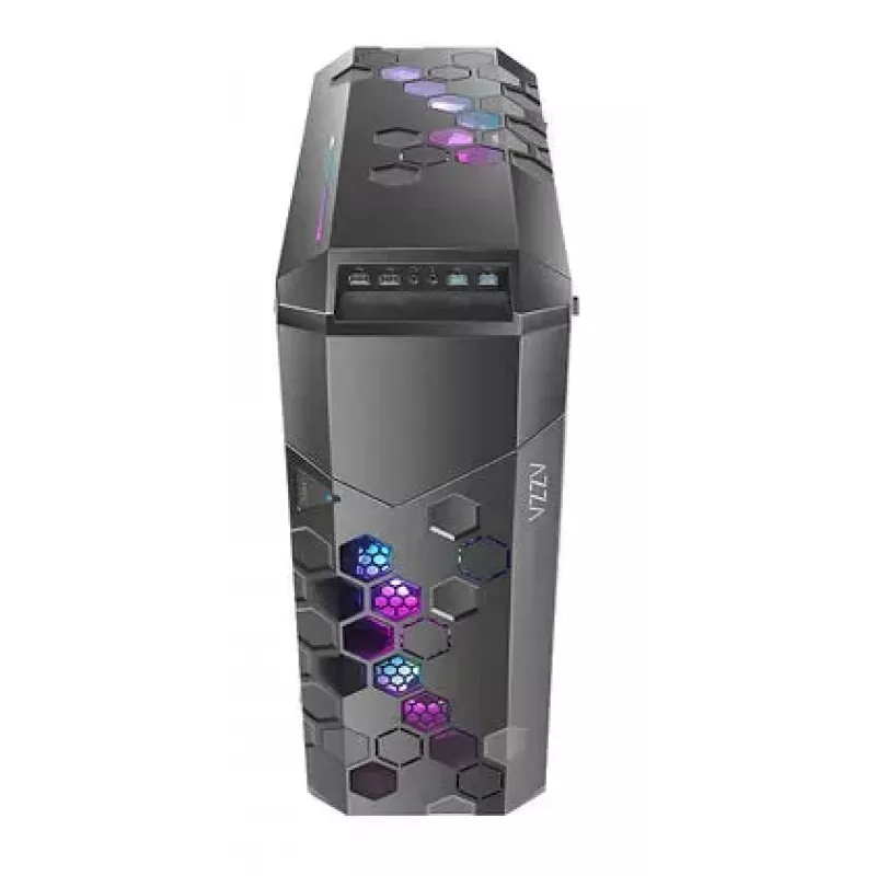 PC-Gehäuse AZZA STORM ARGB Full Tower – Schwarz, ATX/Micro-ATX/EATX-Unterstützung, ARGB-Lüfter vorinstalliert