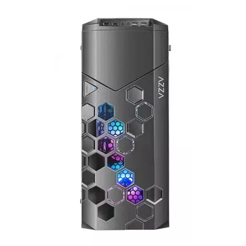 PC-Gehäuse AZZA STORM ARGB Full Tower – Schwarz, ATX/Micro-ATX/EATX-Unterstützung, ARGB-Lüfter vorinstalliert