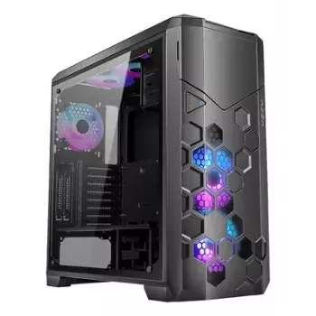 PC-Gehäuse AZZA STORM ARGB Full Tower – Schwarz, ATX/Micro-ATX/EATX-Unterstützung, ARGB-Lüfter vorinstalliert