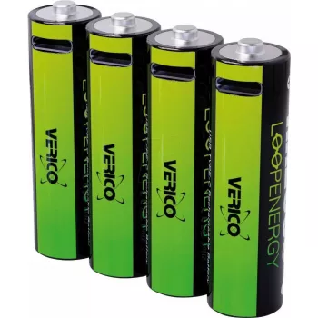 Wiederaufladbare Li‑Ion AA-Batterie VERICO LoopEnergy AA2550 USB‑C 4er‑Pack